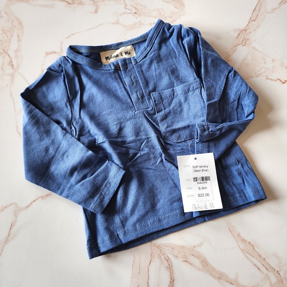 Blue Melina&Me Toddler / Baby Pocket Shirt